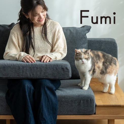Fumi(フミ)ながら時間を楽しむソファ(標準生地・ペット対応生地)ローソファにもなる 収納箱、クッション付 カバーリングソファ 手洗い可<開梱設置無料>