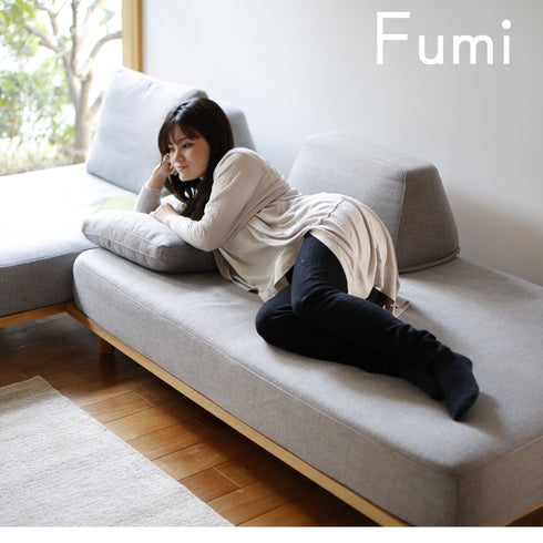 Fumi(フミ)無駄のないソファ 【ベース×1背クッション×2】(標準生地・ペット対応生地)ローソファにもなる 背クッション付 ほどよい座りごごち カバーリングソファ 手洗い可<開梱設置無料>