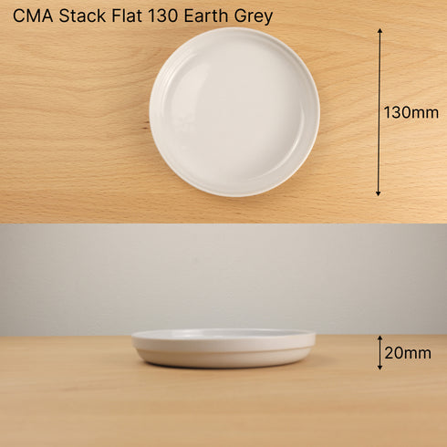 CMA Stack Flat 130 Earth Grey 1616/arita japan Clay アリタジャパン クレイ スタックフラット プレート 小皿 セシリエ・マンツ 有田焼 百田陶園 シンプル ナチュラル おしゃれ