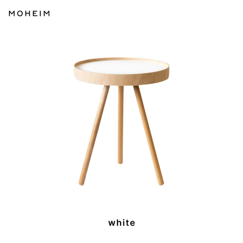 MOHEIM モヘイム BY TRAY TABLE バイ トレイテーブル サイドテーブル ナイトテーブル トレイ 取り外し 持ち運び 木製 スチール 日本製 越前漆器 職人仕上げ おしゃれ 北欧 モダン シンプル デザイン 竹内茂一郎 ギフト 贈り物 リビング 寝室 ホワイト ブラック グレー