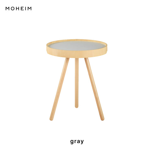 MOHEIM モヘイム BY TRAY TABLE バイ トレイテーブル サイドテーブル ナイトテーブル トレイ 取り外し 持ち運び 木製 スチール 日本製 越前漆器 職人仕上げ おしゃれ 北欧 モダン シンプル デザイン 竹内茂一郎 ギフト 贈り物 リビング 寝室 ホワイト ブラック グレー
