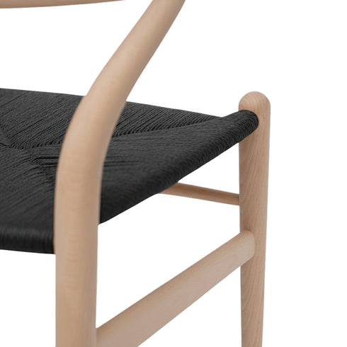 Yチェア CH24 ビーチ材 ソープ仕上げ ブラックペーパーコード 座面高45cm Carl Hansen&Son カールハンセン&サン 正規取扱店 正規品