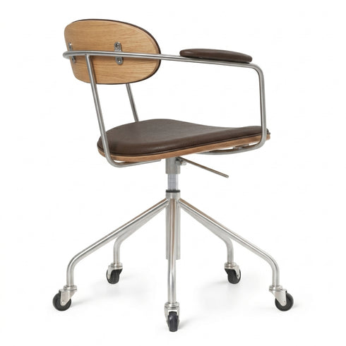 CH621SwivelChairスウィベルチェアオーク材オイル仕上げレザーTHOR306ダークブラウンCarl Hansen&Son カールハンセン&サン ハンス J・ウェグナー正規取扱店