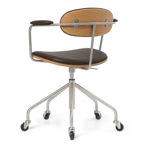 CH621SwivelChairスウィベルチェアオーク材オイル仕上げレザーTHOR306ダークブラウンCarl Hansen&Son カールハンセン&サン ハンス J・ウェグナー正規取扱店