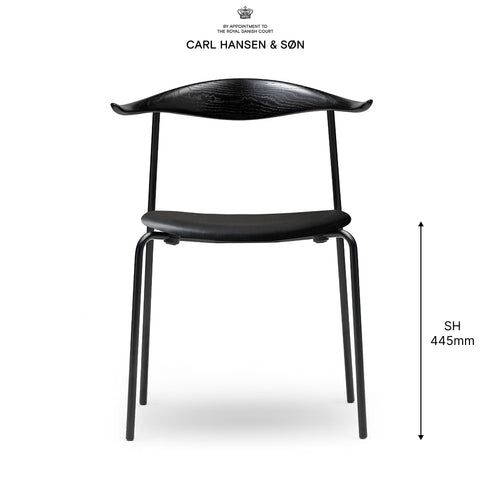CH88P オーク材 ブラック塗装目はじき仕上ブラックフレームレザーLOKE 7150ブラック CarlHansen & Son カールハンセン&サン ハンスJウェグナー 正規取扱店