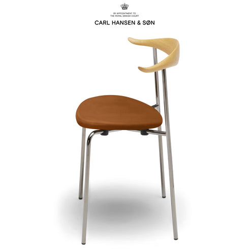 カールハンセン&サン CH88P オーク材 オイル仕上 ステンレスフレーム レザー LOKE 7748 ブラウン Carl Hansen & Son ウェグナー 正規品 椅子