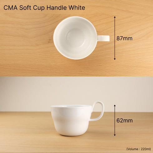 CMA Soft Cup Handle White 1616/arita japan Clay アリタジャパン クレイ ソフトカップ ハンドルホワイト セシリエ・マンツ 有田焼 百田陶園 シンプル ナチュラル おしゃれ