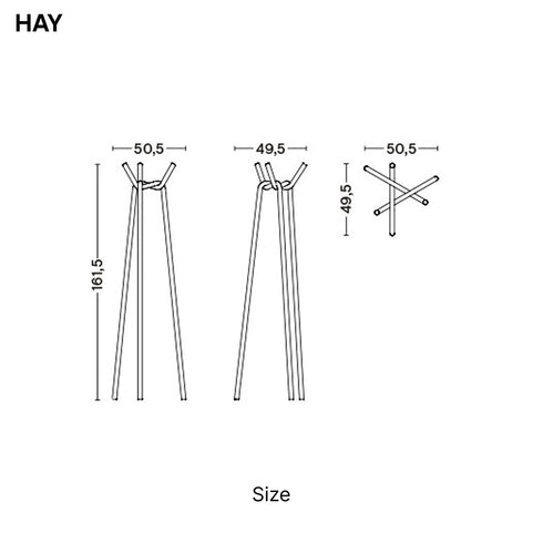 HAY(ヘイ) KNIT ニット コートハンガー 倉本仁 ハンガーラック ポールハンガー スタンド スリム 金属製 粉体塗装 スチール 北欧 デンマーク インテリア デザイン 家具 玄関 リビング 収納 おしゃれ モダン ギフト【送料無料】