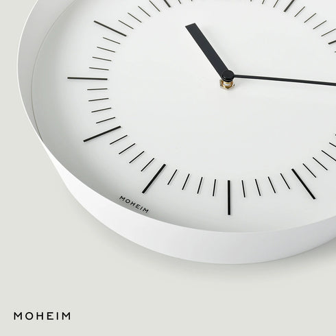 掛け時計 MOHEIM HORN モヘイム ホーン 北欧 壁掛け時計 おしゃれ 静音 モダン シンプル 日本製 燕三条 ヘラ絞り 28cm ウォールクロック デザイナーズ ギフト