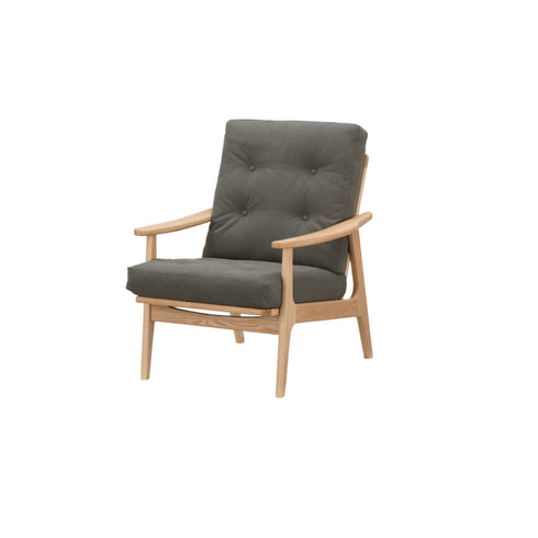 MARUNI60 フレームチェア ハイバックタイプ 1シーター 両肘 オーク材 ウレタン塗装