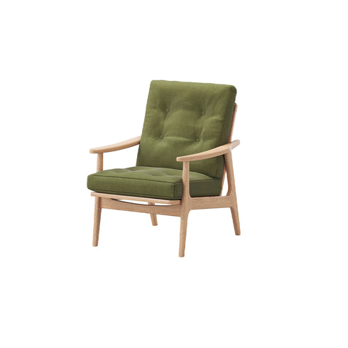 MARUNI60 フレームチェア ハイバックタイプ 1シーター 両肘 オーク材 ウレタン塗装