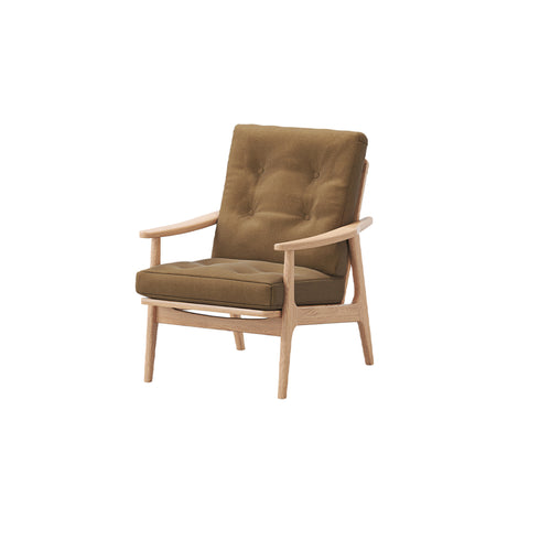 MARUNI60 フレームチェア ハイバックタイプ 1シーター 両肘 オーク材 ウレタン塗装