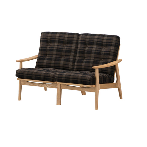 MARUNI60 フレームチェア ハイバックタイプ 2シーター 両肘 オーク材 ウレタン塗装