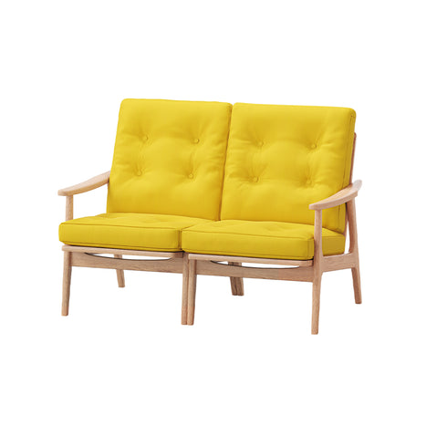 MARUNI60 フレームチェア ハイバックタイプ 2シーター 両肘 オーク材 ウレタン塗装