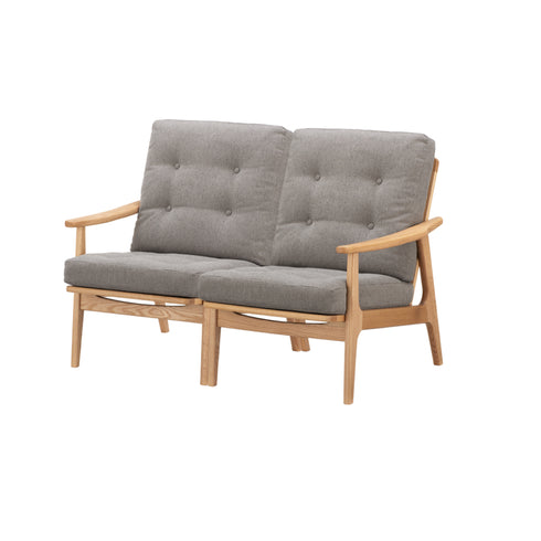 MARUNI60 フレームチェア ハイバックタイプ 2シーター 両肘 オーク材 ウレタン塗装