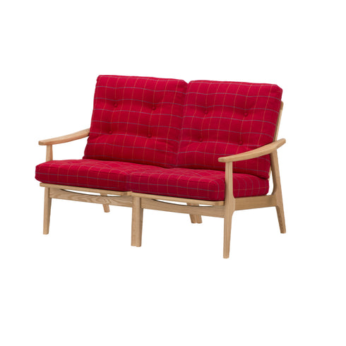 MARUNI60 フレームチェア ハイバックタイプ 2シーター 両肘 オーク材 ウレタン塗装