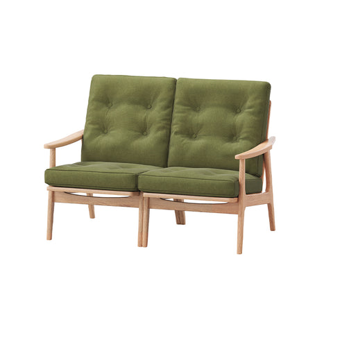 MARUNI60 フレームチェア ハイバックタイプ 2シーター 両肘 オーク材 ウレタン塗装