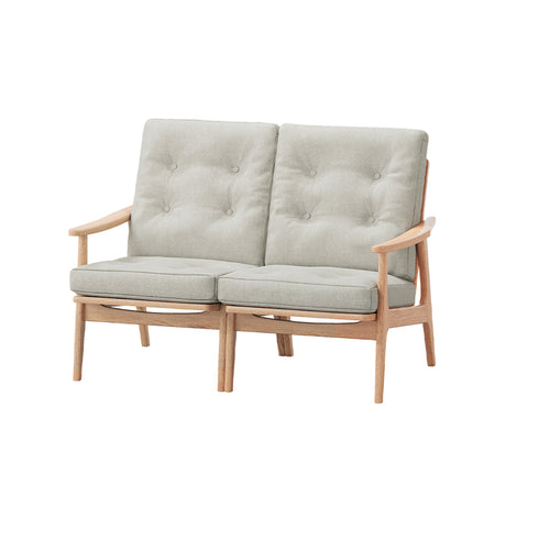 MARUNI60 フレームチェア ハイバックタイプ 2シーター 両肘 オーク材 ウレタン塗装