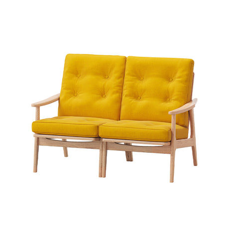 MARUNI60 フレームチェア ハイバックタイプ 2シーター 両肘 オーク材 ウレタン塗装