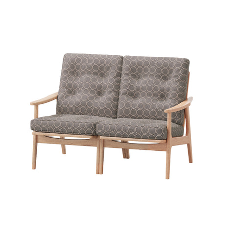 MARUNI60 フレームチェア ハイバックタイプ 2シーター 両肘 オーク材 ウレタン塗装