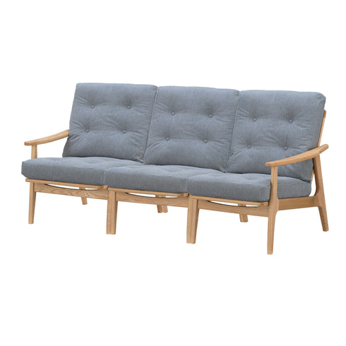 MARUNI60 フレームチェア ハイバックタイプ 3シーター 両肘 オーク材 ウレタン塗装