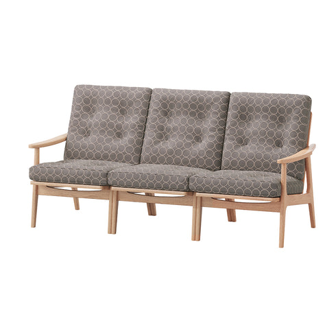 MARUNI60 フレームチェア ハイバックタイプ 3シーター 両肘 オーク材 ウレタン塗装