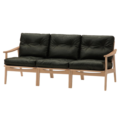 MARUNI60 フレームチェア オリジナルタイプ 3シーター 両肘 オーク材 ウレタン塗装