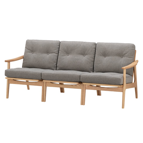 MARUNI60 フレームチェア オリジナルタイプ 3シーター 両肘 オーク材 ウレタン塗装