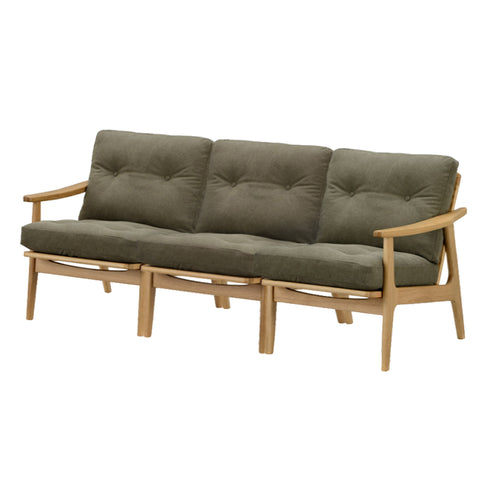 MARUNI60 フレームチェア オリジナルタイプ 3シーター 両肘 オーク材 ウレタン塗装