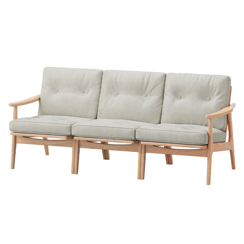 MARUNI60 フレームチェア オリジナルタイプ 3シーター 両肘 オーク材 ウレタン塗装