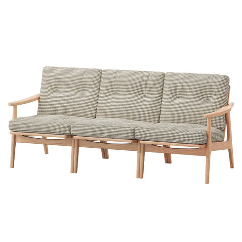 MARUNI60 フレームチェア オリジナルタイプ 3シーター 両肘 オーク材 ウレタン塗装