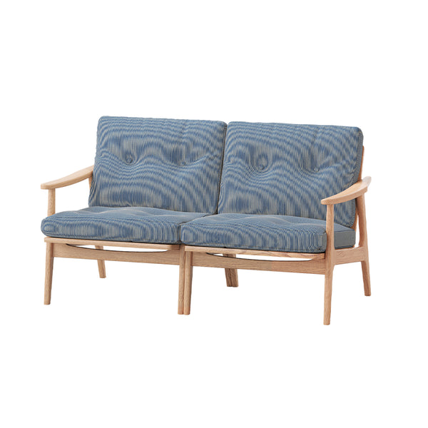 MARUNI60 フレームチェア ワイドタイプ 2シーター 両肘 オーク材 ウレタン塗装