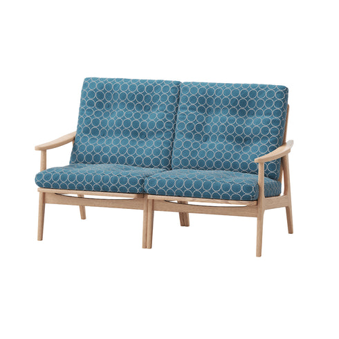 MARUNI60 フレームチェア ワイドハイバックタイプ 2シーター 両肘 オーク材 ウレタン塗装