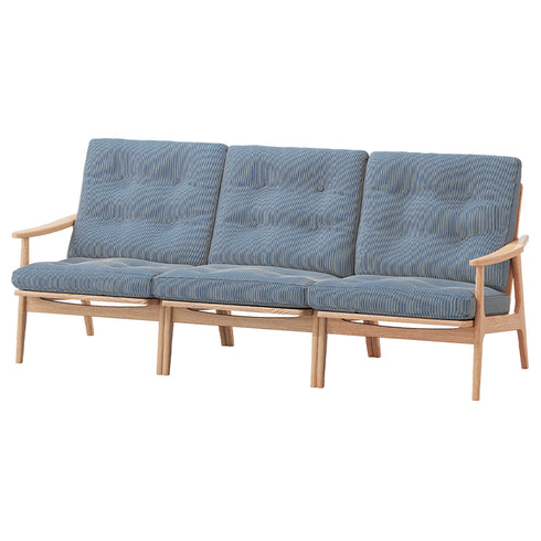 MARUNI60 フレームチェア ワイドハイバックタイプ 3シーター 両肘 オーク材 ウレタン塗装