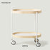 MOHEIM TROLLEY モヘイム トロリー キッチンワゴン キャスター付き 2段 サイドテーブル デザイナー 芦沢啓治 日本製 越前漆器 木製 トレイ 取り外し おしゃれ 北欧 モダン ミニマル インテリア 収納 ランドリー リビング オフィス ホワイト ブラック