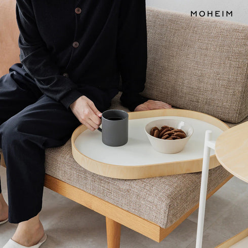 MOHEIM TROLLEY モヘイム トロリー キッチンワゴン キャスター付き 2段 サイドテーブル デザイナー 芦沢啓治 日本製 越前漆器 木製 トレイ 取り外し おしゃれ 北欧 モダン ミニマル インテリア 収納 ランドリー リビング オフィス ホワイト ブラック
