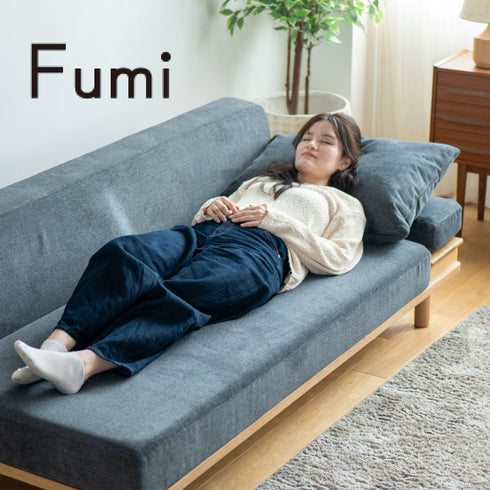 Fumi(フミ)ながら時間を楽しむソファ（標準生地・ペット対応生地）ローソファにもなる 収納箱、クッション付  カバーリングソファ 手洗い可＜開梱設置無料＞