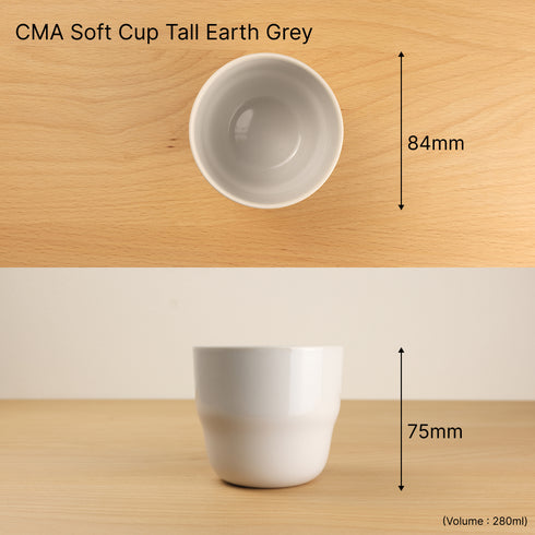 CMA Soft Cup Tall Earth Grey 1616/arita japan Clay アリタジャパン クレイ ソフトカップ  セシリエ・マンツ 有田焼 百田陶園 シンプル ナチュラル おしゃれ