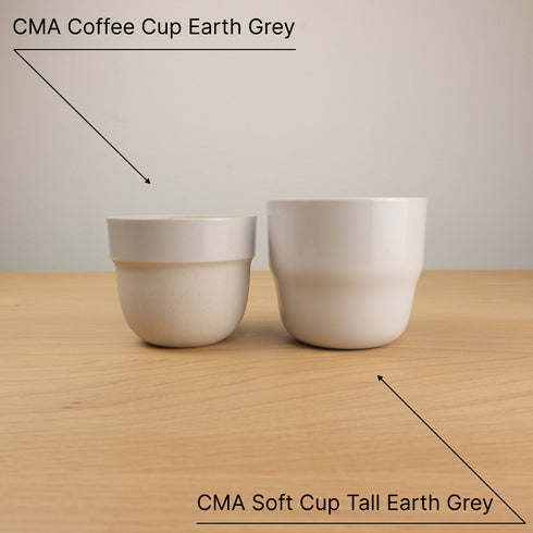 CMA Soft Cup Tall Earth Grey 1616/arita japan Clay アリタジャパン クレイ ソフトカップ  セシリエ・マンツ 有田焼 百田陶園 シンプル ナチュラル おしゃれ