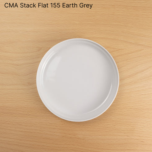 CMA Stack Flat 155 Earth Grey 1616/aritajapan Clay アリタジャパン クレイ スタックフラット プレート 小皿 セシリエ・マンツ 有田焼 シンプル ナチュラル おしゃれ