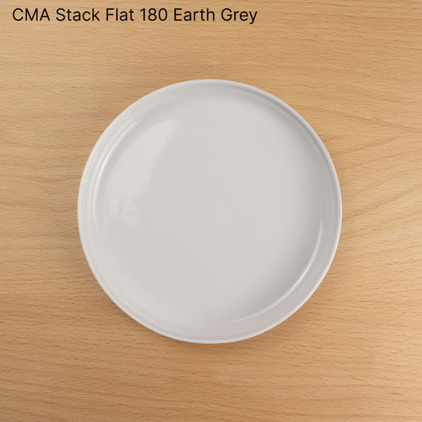 CMA Stack Flat 180 Earth Grey 1616/arita japan Clay アリタジャパン クレイ スタックフラット プレート 中皿 セシリエ・マンツ 有田焼 百田陶園 シンプル ナチュラル おしゃれ