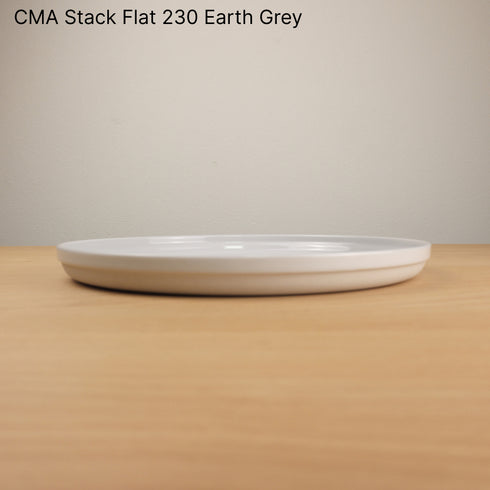 CMA Stack Flat 230 Earth Grey 1616/arita japan Clay アリタジャパン クレイ スタックフラット プレート 中皿 セシリエ・マンツ 有田焼 百田陶園 シンプル ナチュラル おしゃれ