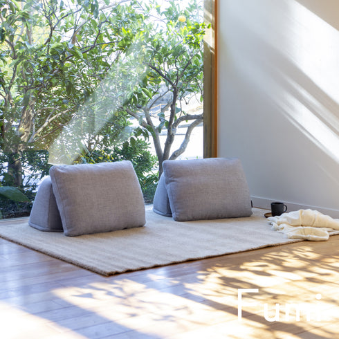 Fumi（フミ）無駄のないソファ　【ベース×1背クッション×2】（標準生地・ペット対応生地）ローソファにもなる　背クッション付 ほどよい座りごごち カバーリングソファ 手洗い可＜開梱設置無料＞