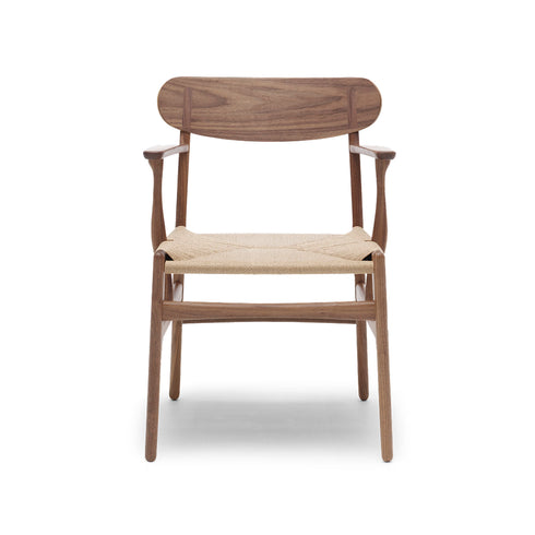 【名作と暮らす、そのはじまりに。】カールハンセン＆サン CH26   ウォルナット材 オイル仕上げ ナチュラルペーパーコード ダイニングチェア Carl Hansen & Son ハンス J. ウェグナー