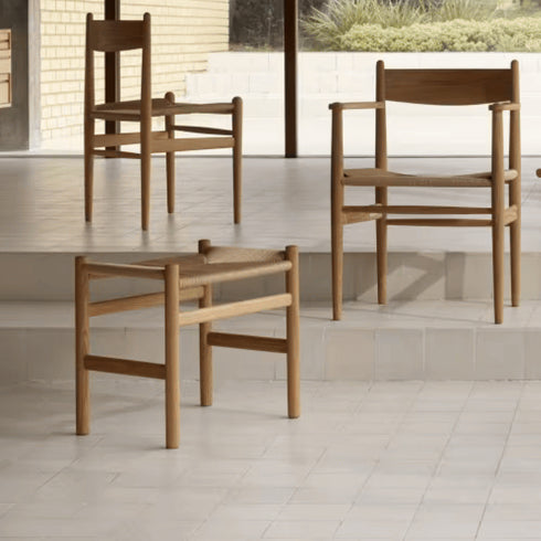 CH53 Footstool オーク材 ソープ仕上げ ナチュラルペーパーコード 座面高43cm CarlHansen＆Son カールハンセン＆サン ハンスJ.ウェグナー 正規取扱店