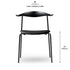 CH88P オーク材 ブラック塗装目はじき仕上ブラックフレームレザーLOKE 7150ブラック CarlHansen & Son カールハンセン＆サン ハンスJウェグナー 正規取扱店