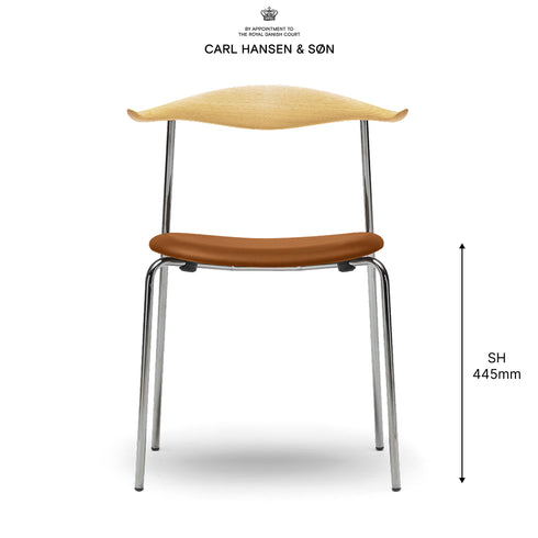 【名作と暮らす、そのはじまりに。】カールハンセン＆サン CH88P オーク材 オイル仕上 ステンレスフレーム レザー LOKE 7748 ブラウン Carl Hansen & Son ウェグナー 正規品 椅子