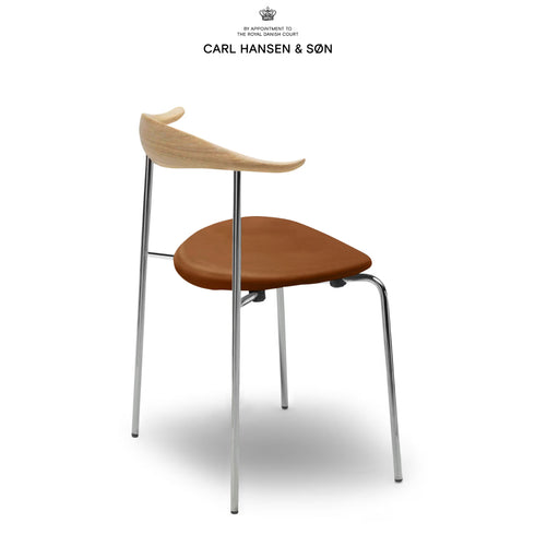 【名作と暮らす、そのはじまりに。】カールハンセン＆サン CH88P オーク材 オイル仕上 ステンレスフレーム レザー LOKE 7748 ブラウン Carl Hansen & Son ウェグナー 正規品 椅子