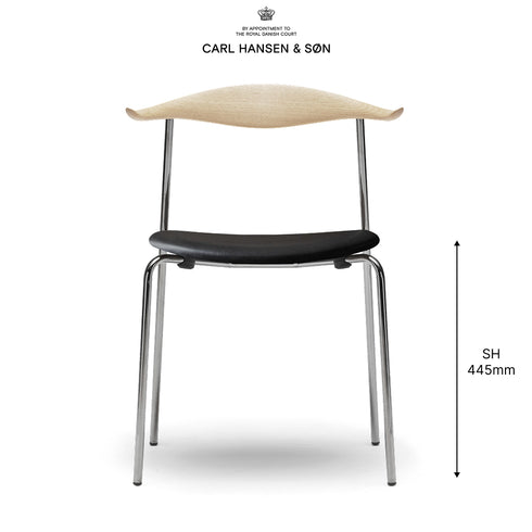 カールハンセン＆サン CH88P オーク材 ソープ仕上 ステンレスフレーム レザー LOKE 7150 ブラック Carl Hansen & Son ウェグナー 正規品 椅子