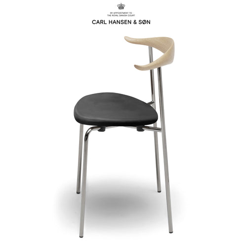 カールハンセン＆サン CH88P オーク材 ソープ仕上 ステンレスフレーム レザー LOKE 7150 ブラック Carl Hansen & Son ウェグナー 正規品 椅子